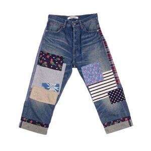 JUNYA WATANABE x COMME DES GARCONS A/W 2013 Multi Patch Blue Denim Jeans